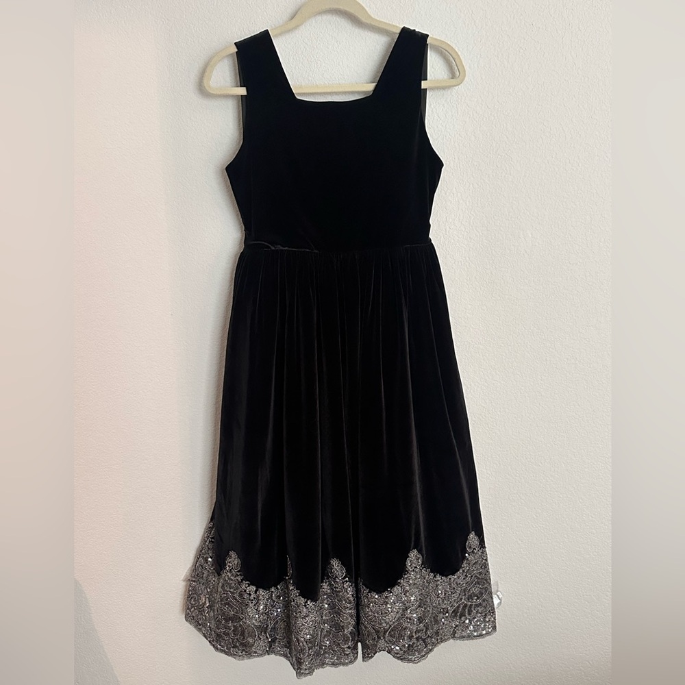 isabel garreton girls 14 black velvet embellished formal dress